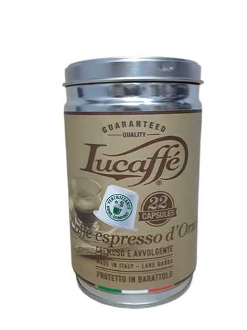 Lucaffe Caffe espresso D'Orzo / Ечемик /- Неспресо капсули - 22 бр. в метална кутия