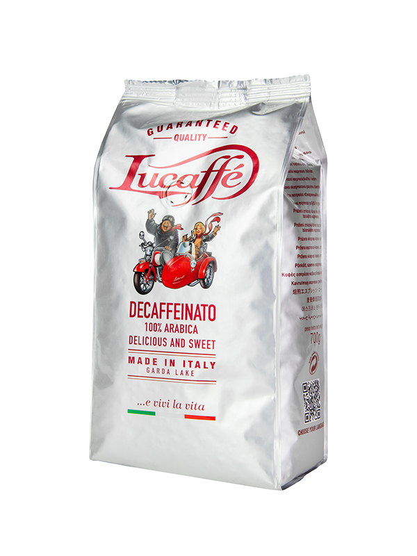 LUCAFFE DECAFFEINATO БЕЗКОФЕИНОВО 700 гр. - зърна