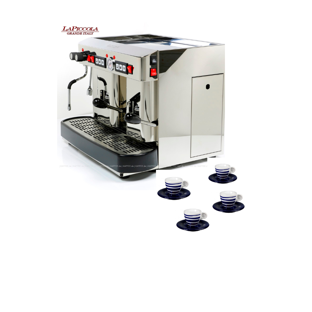 КАФЕ МАШИНА CECILIA 2 GROUPS АВТОМАТИЧНА  ДВОЙНО ПОЛИРАНА + 4 ЧАШИ