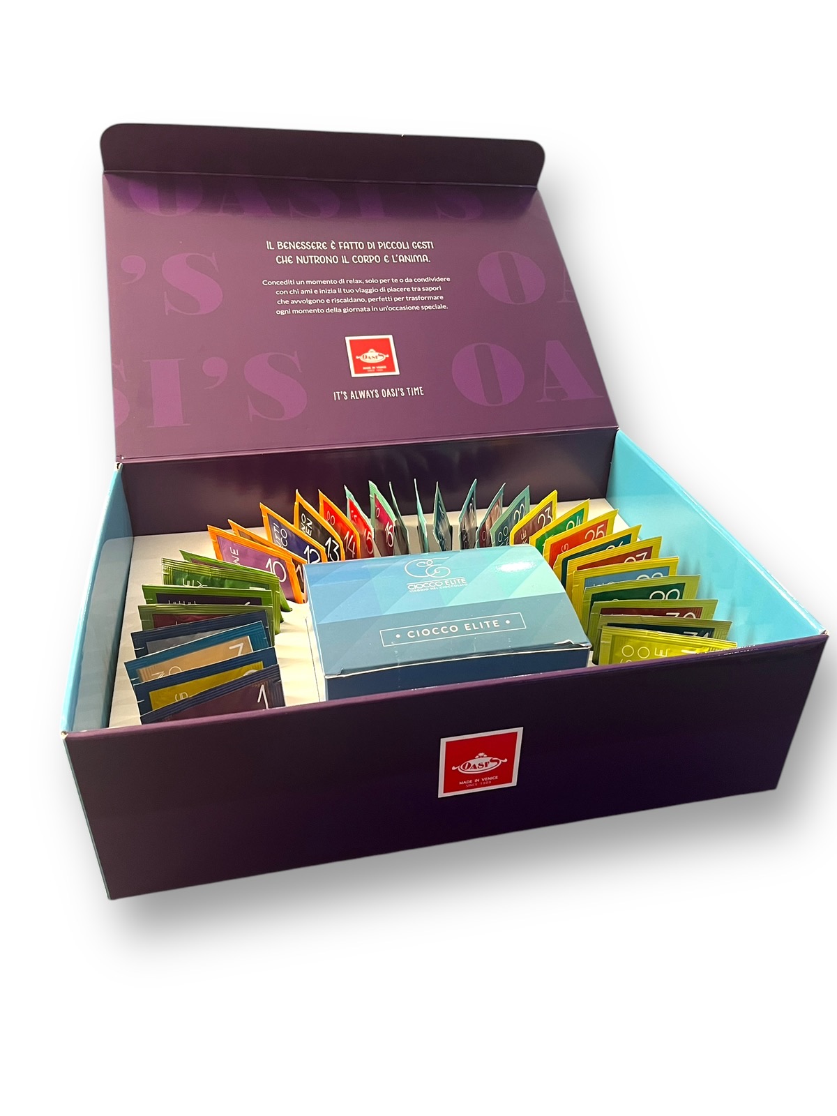 Подаръчна Кутия Oasi’s 32 бр. дози чай + 12 бр. дози топъл шоколад